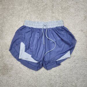 POPFLEX Pirouette Skort Mini Skirt Lavender Purple Sz 1X Dress Mesh Blue Tear